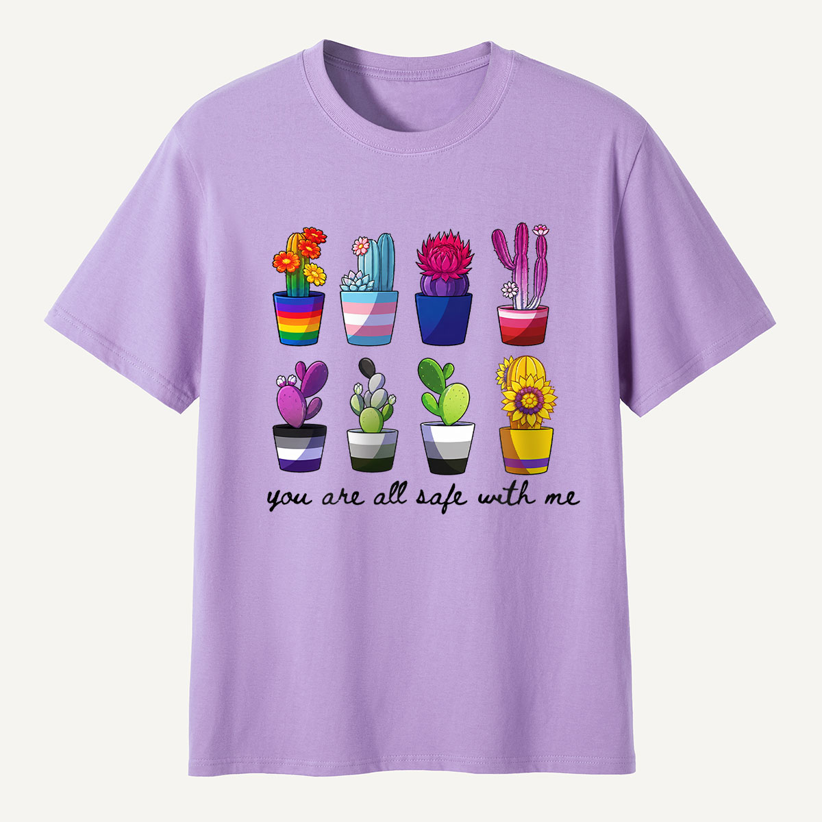 You Are Safe With Me Cactus T-shirt