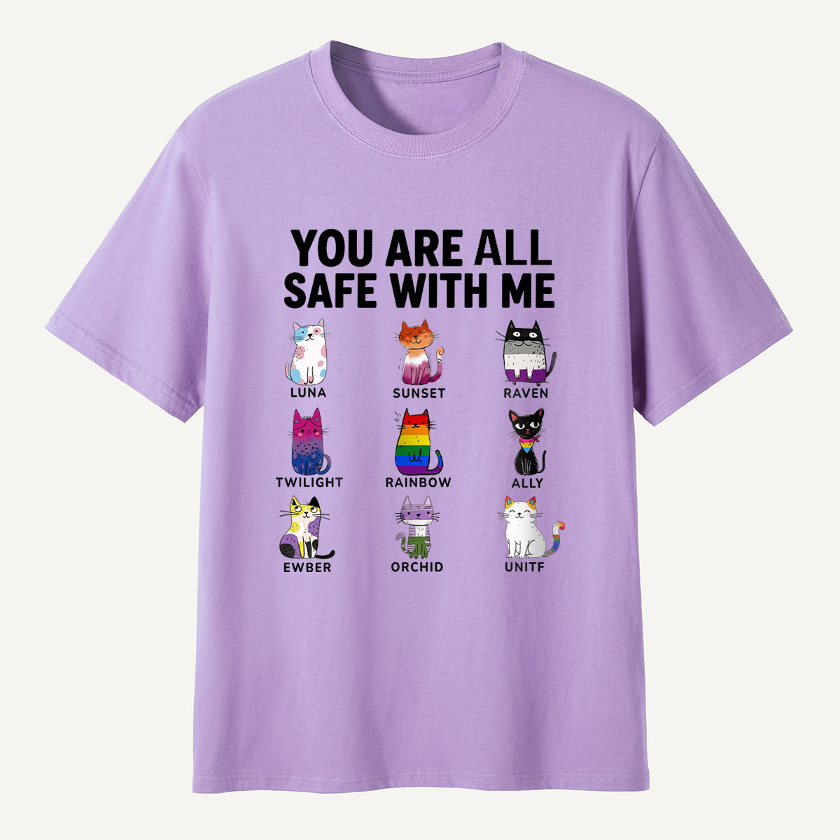 You Are Safe With Me Cat T-shirt