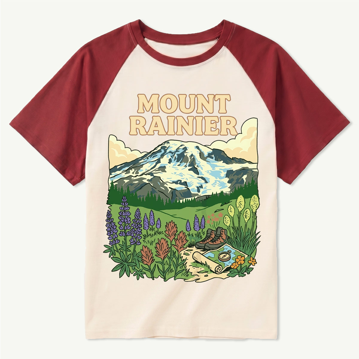 Mount Rainier Raglan T-Shirt