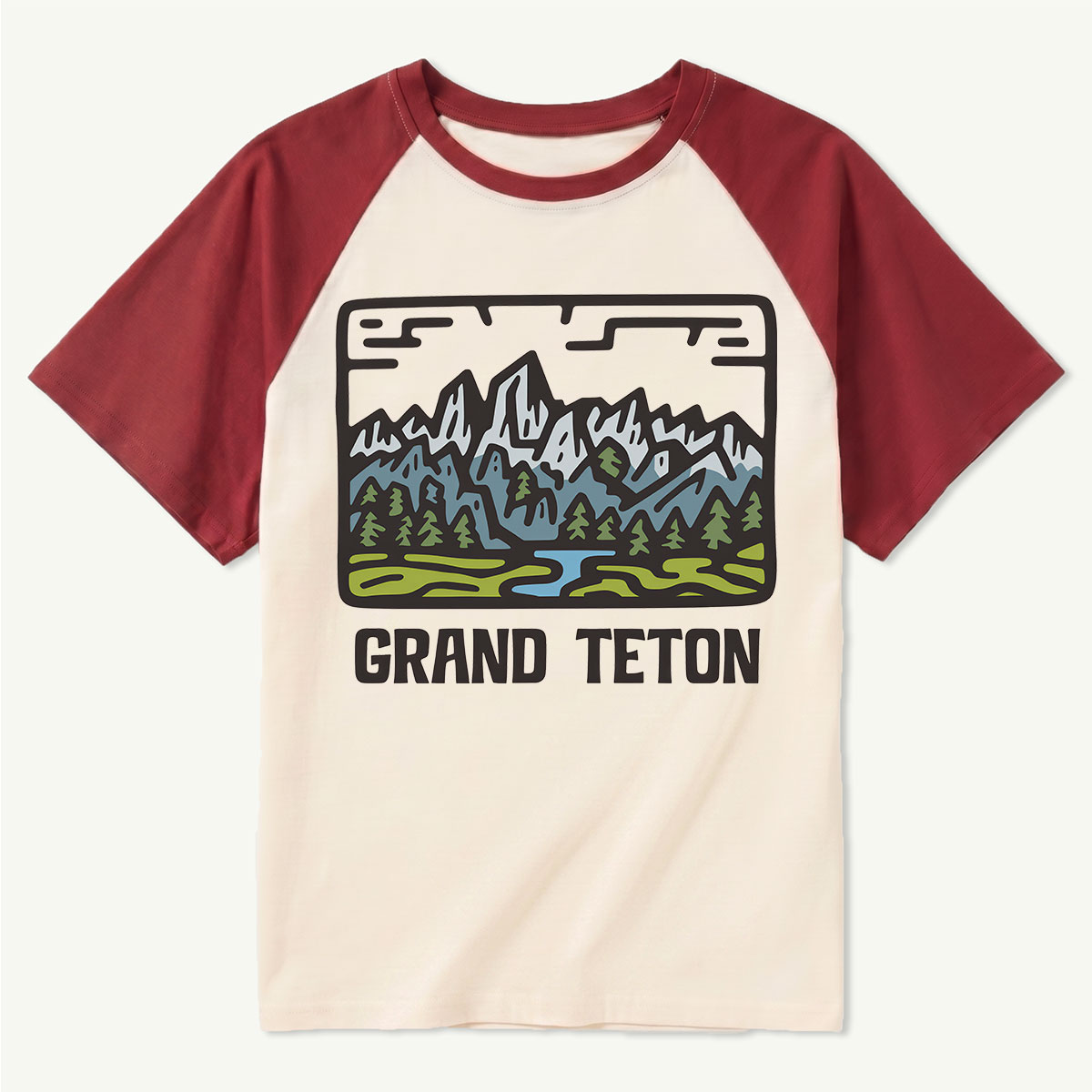 Grand Teton National Park Tee Cotton Classic Raglan T-Shirt