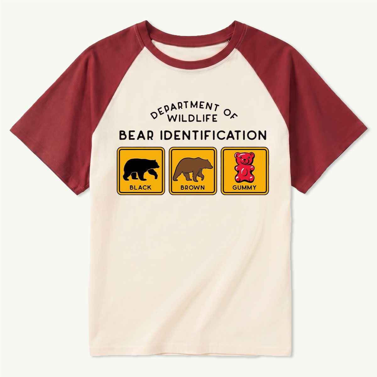 Bear Tee Cotton Classic Raglan T-Shirt