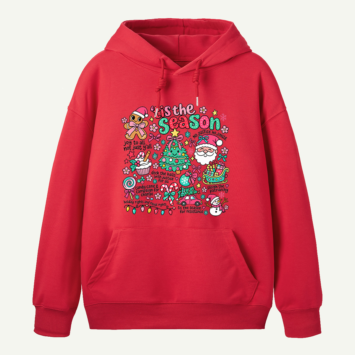 Tis The Season For Resistance Christmas Justice And Equality Collage Hoodie