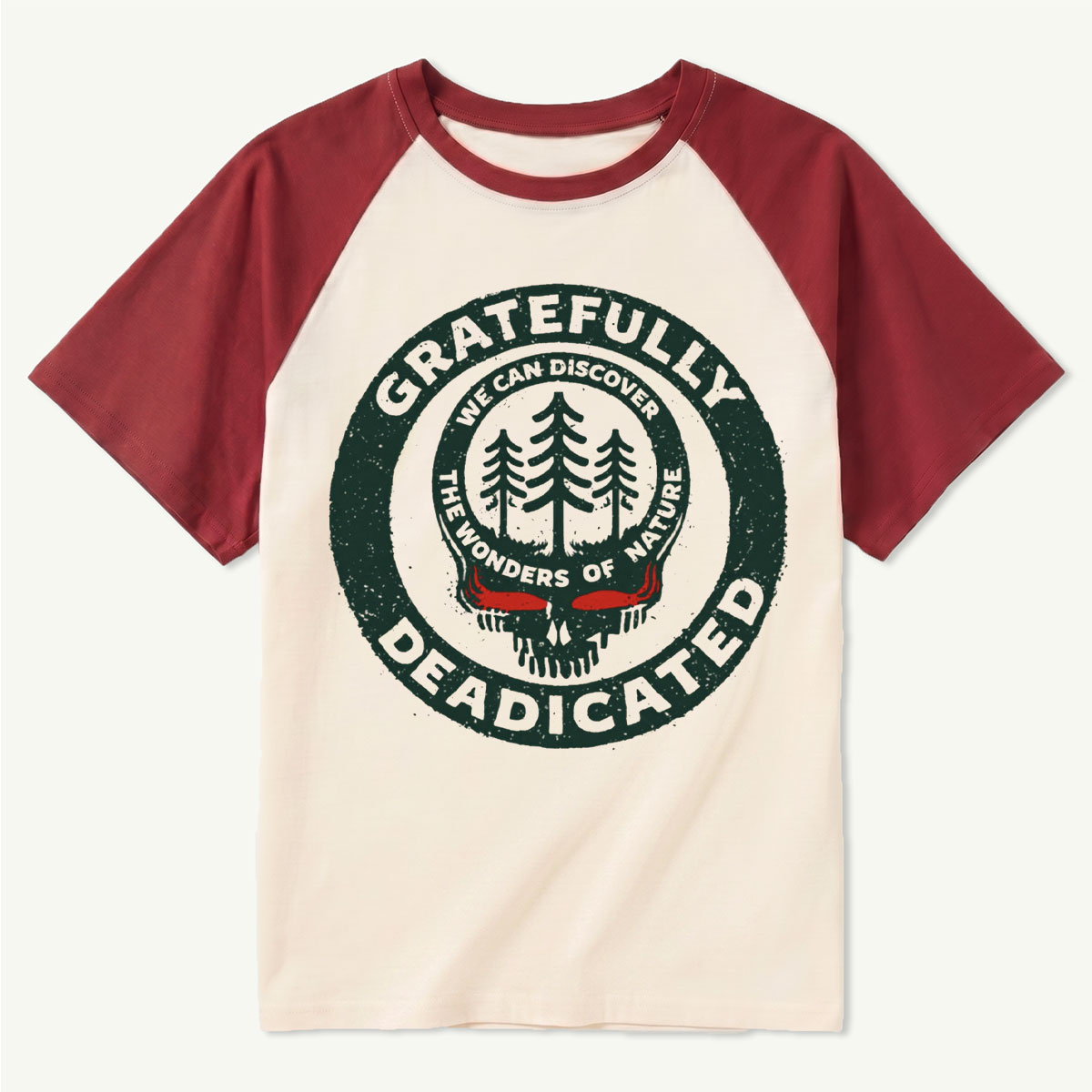 Gratefully Deadicated Stealie Grateful Dead Lightning Tree Raglan T-Shirt