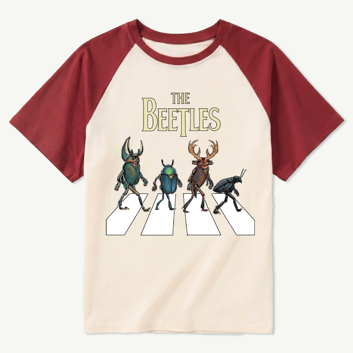 The Beetles Funny Insect Band Raglan T‑Shirt