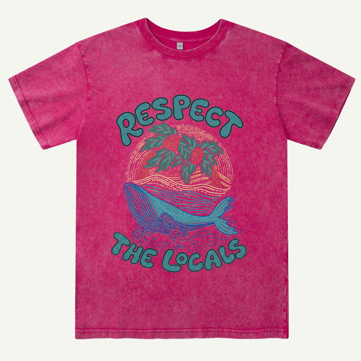 Respect the Ocean Whale Washed T-Shirt