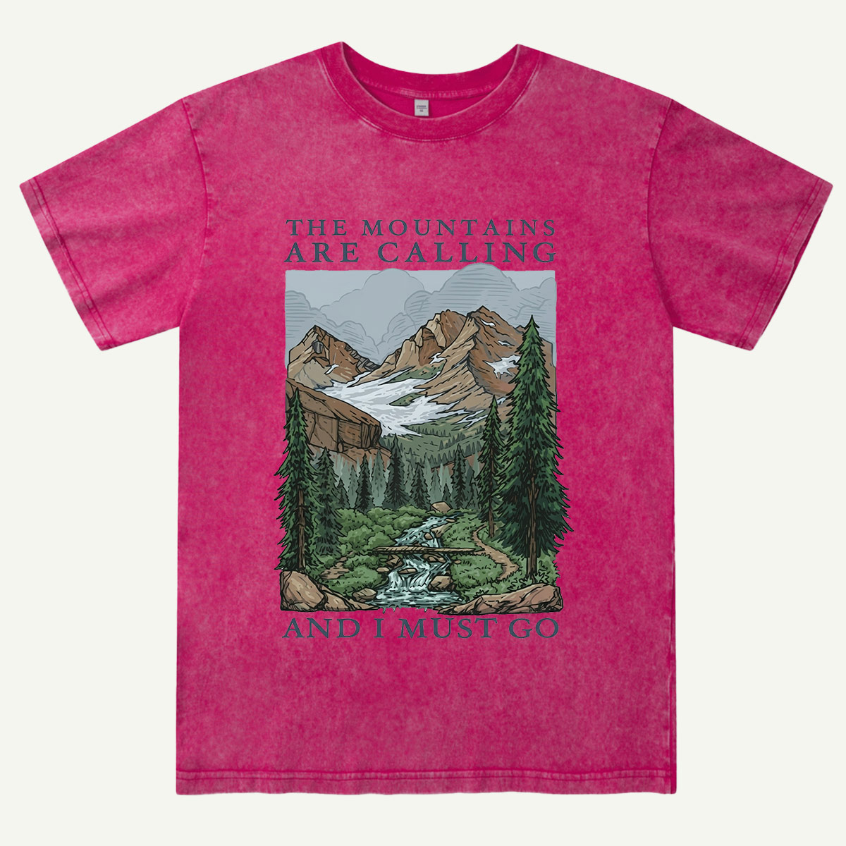 Mountain Adventure Landscape Washed T-Shirt