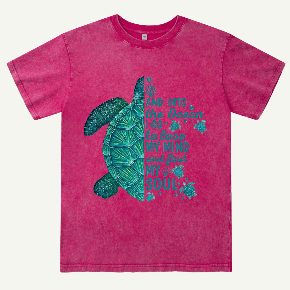 Sea Turtle Ocean Quote Washed T-Shirt
