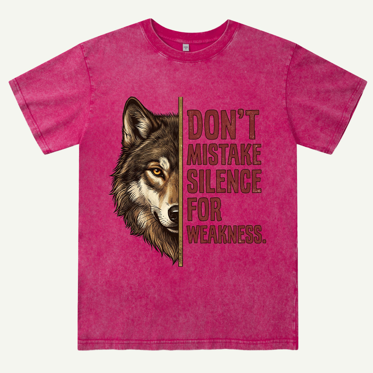 Predator Wolf Face Washed T-Shirt