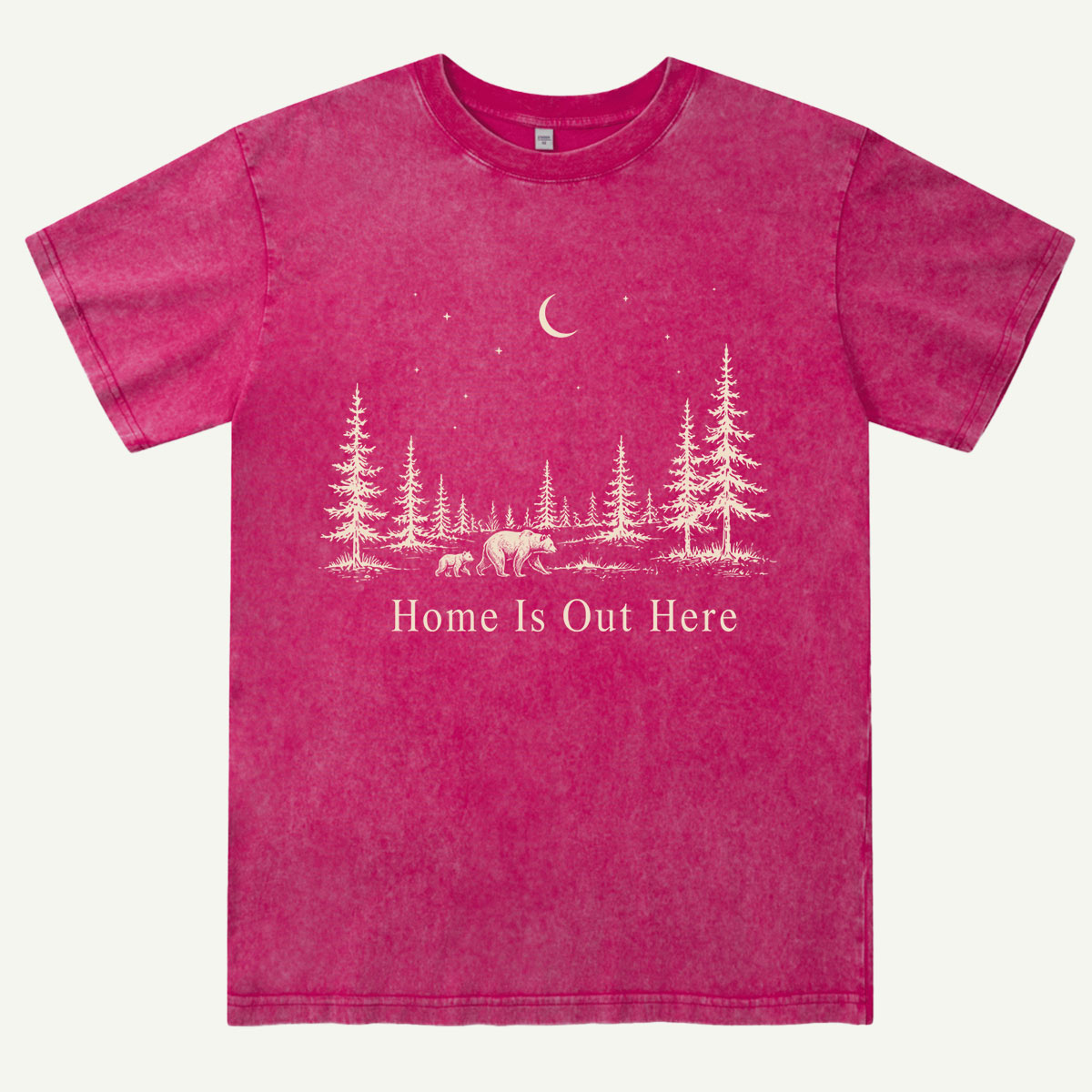 Home Is Out Here Bear Forest Washed T-Shirt