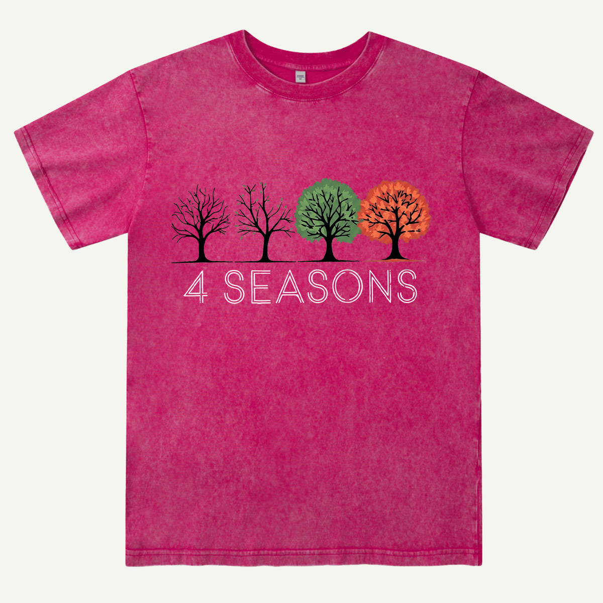 Seasonal Tree Evolution Nature Cycle Washed T-Shirt