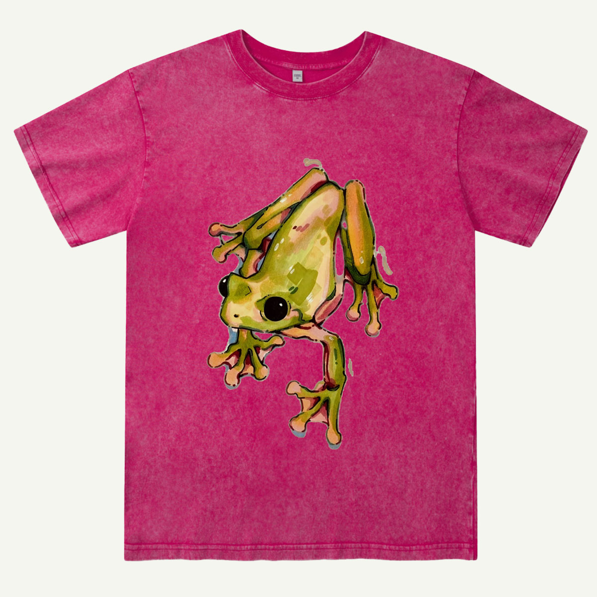 Watercolor Tree Frog Washed T-Shirt