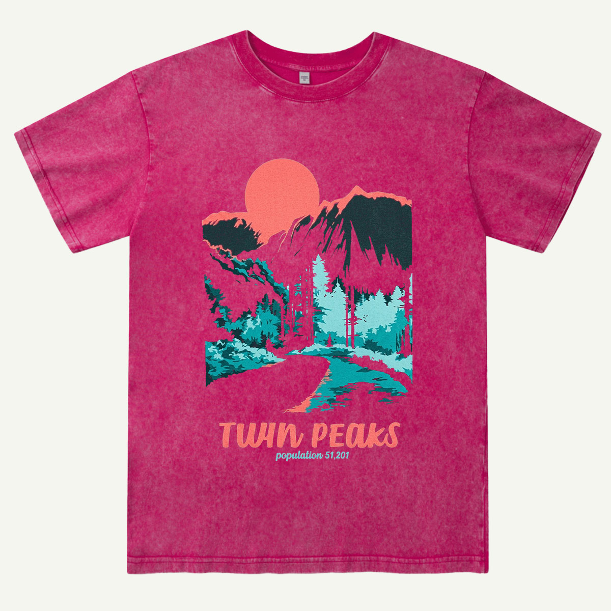 Mountain Sunset Outdoor Forest Washed T-Shirt