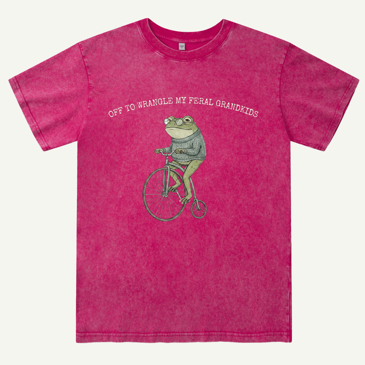 Off To Wrangle My Feral Grandkids Washed T-Shirt