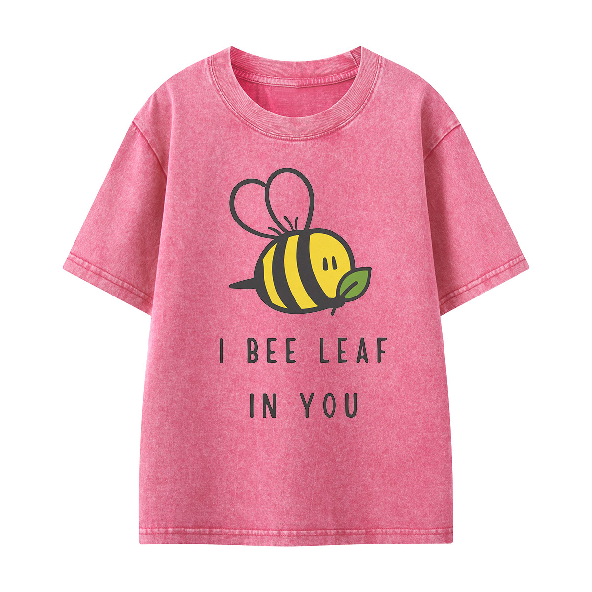 I Bee Leaf In You Kids Washed T-Shirt