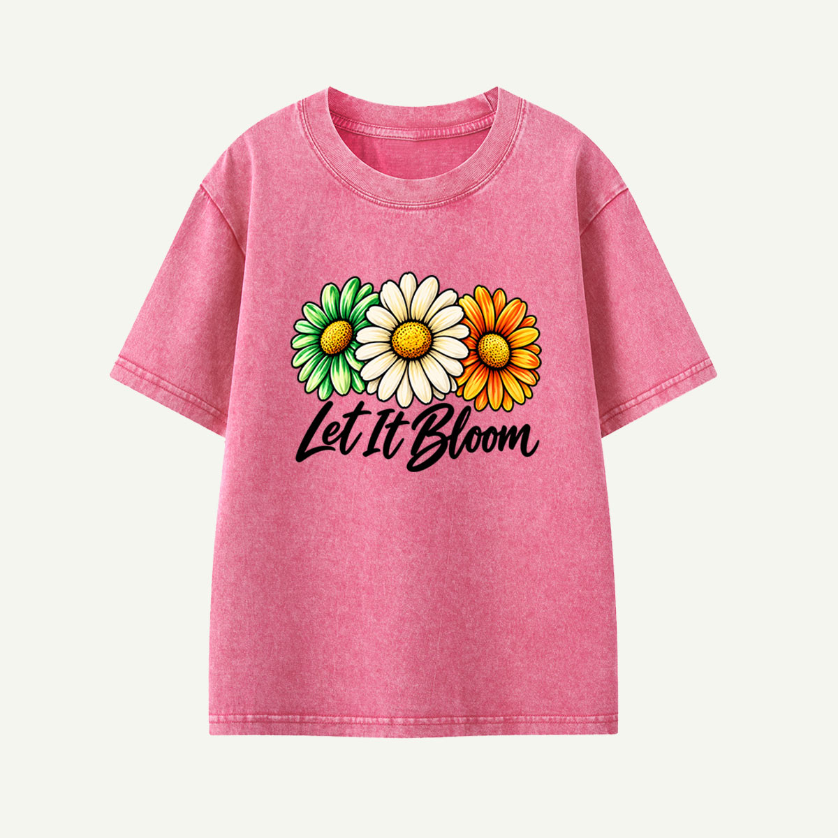 Life Is Good Floral Daisy Kids Washed T-Shirt