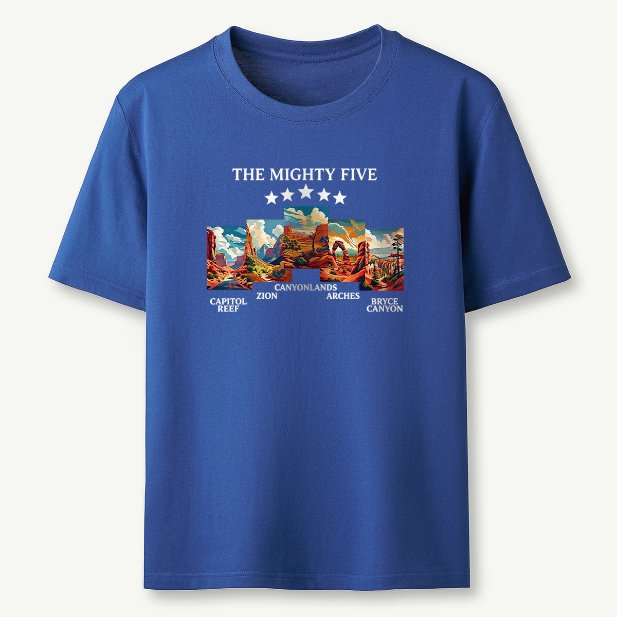 Vintage Moab Utah Souvenir Big 5 Mighty Five 1 National Park T-Shirt