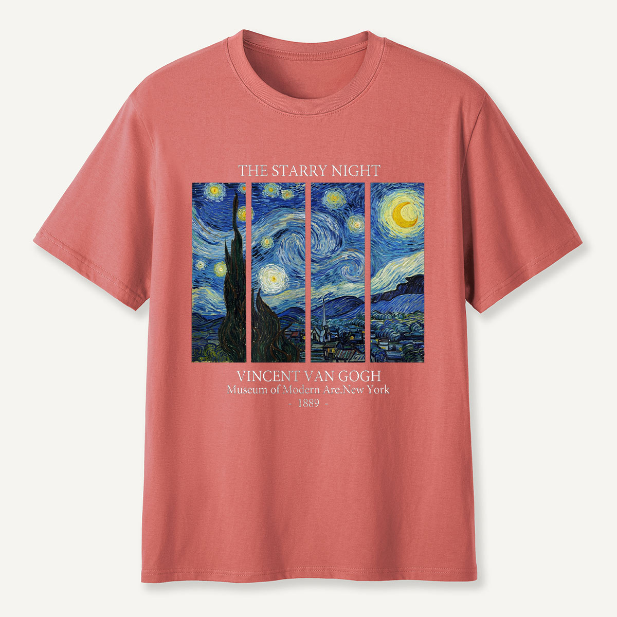 The Starry Night 1889 Panel Art T-Shirt