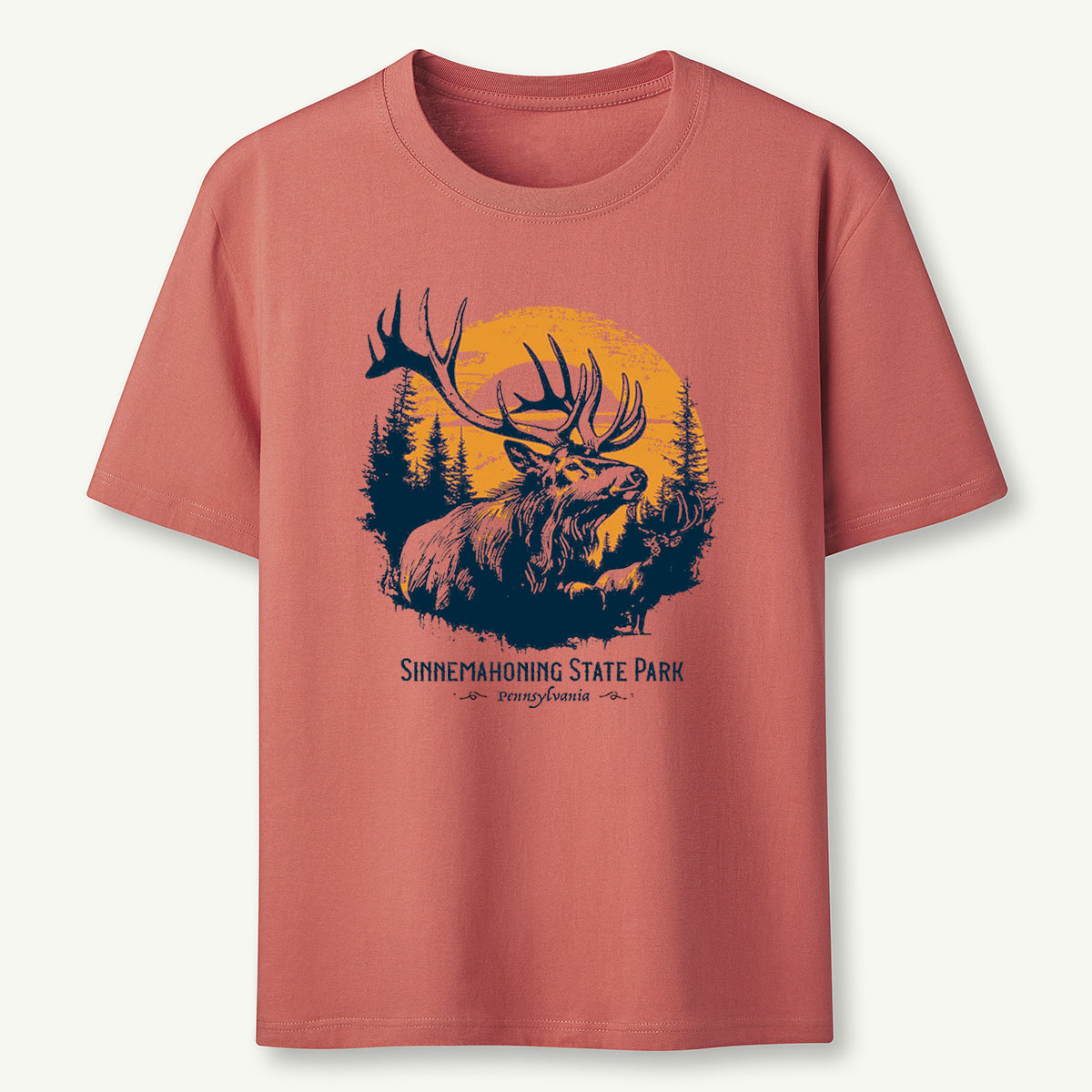 Elk Sunset Tee Cotton Classic T-Shirt