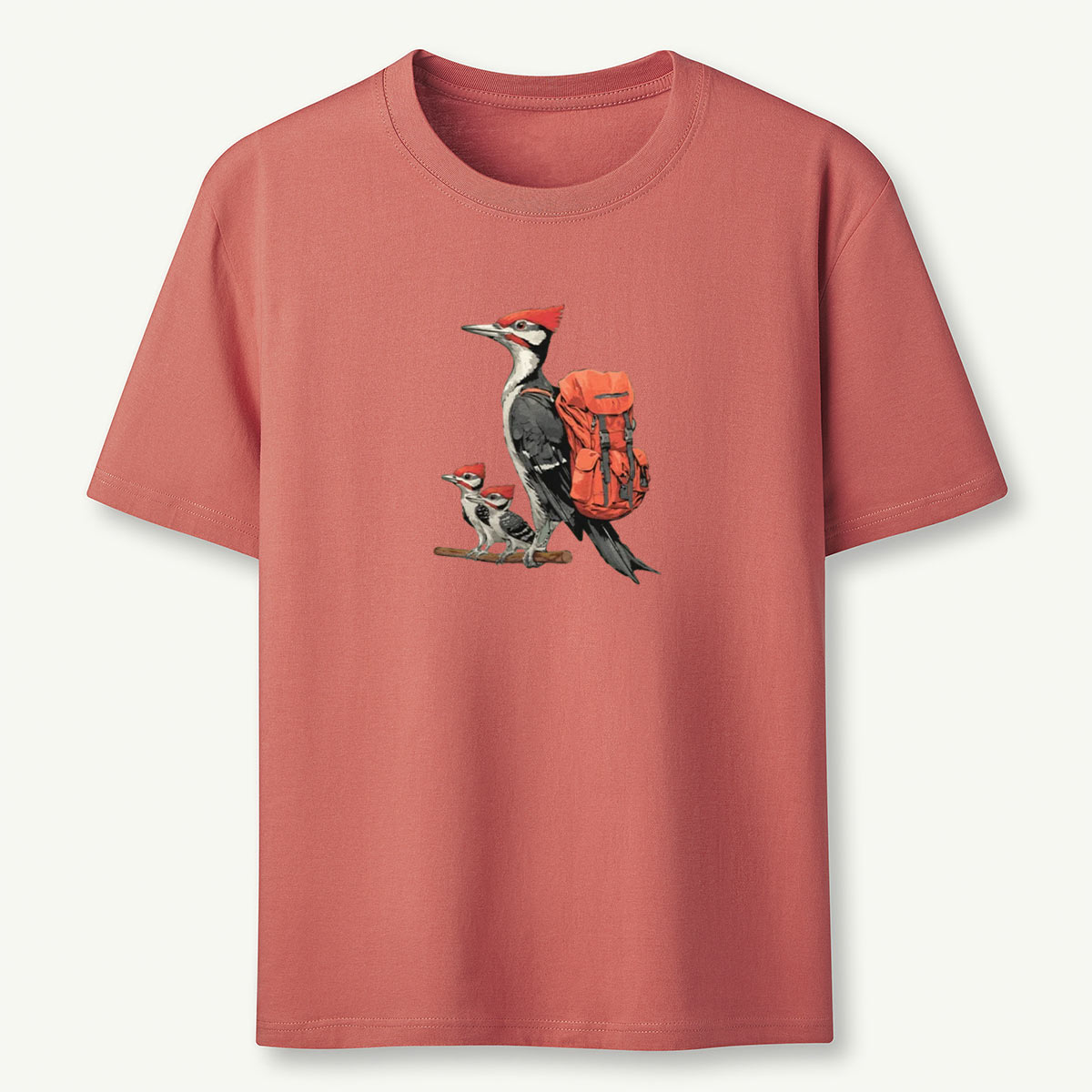 Pileated Woodpecker Family Backpacker T-Shirt