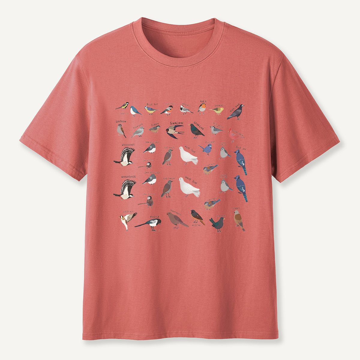 MDCTBYWY26071702Full Wrap Bird Species Guide T-Shirt