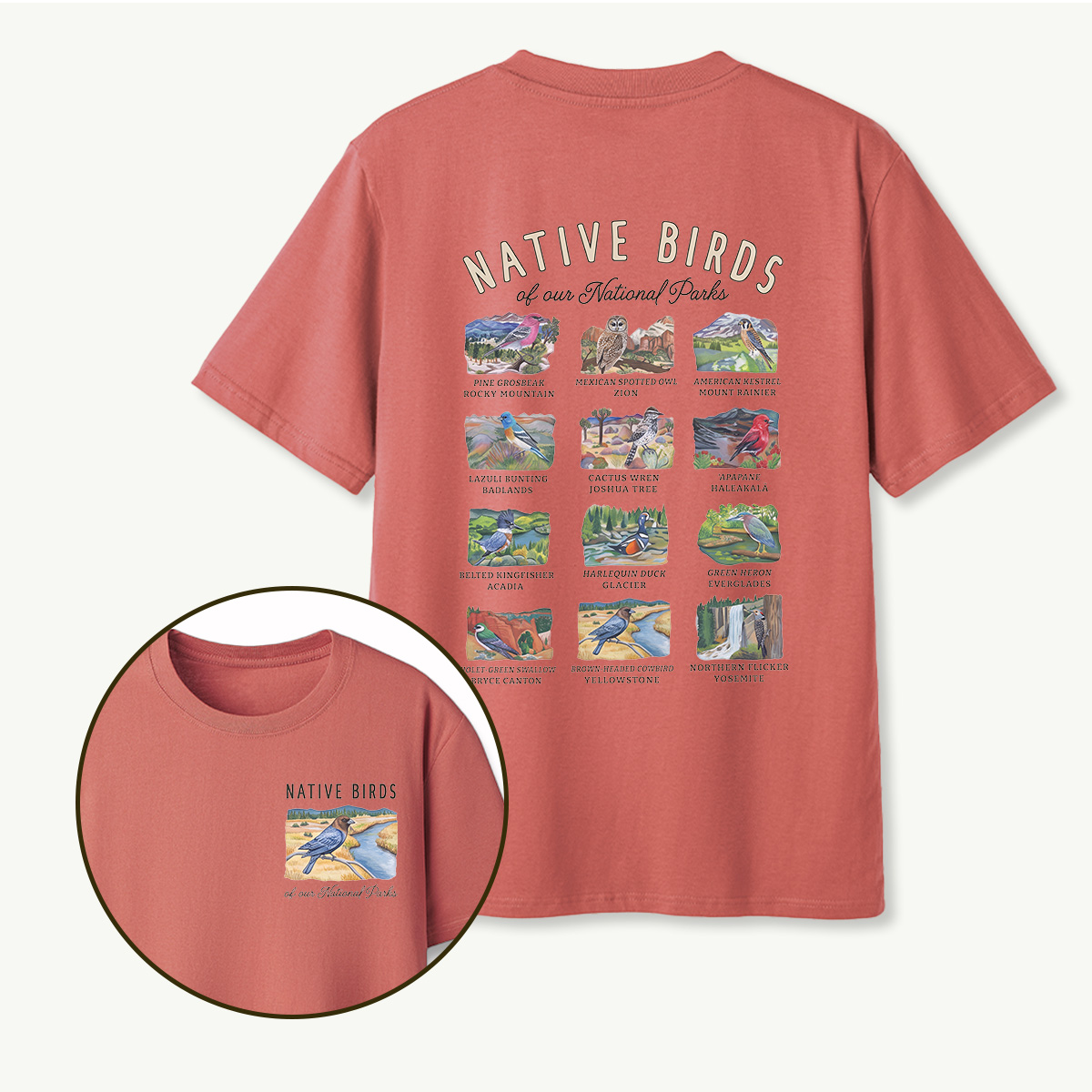 MDCTBYWY26072008 Native Birds of Our National Parks T-Shirt