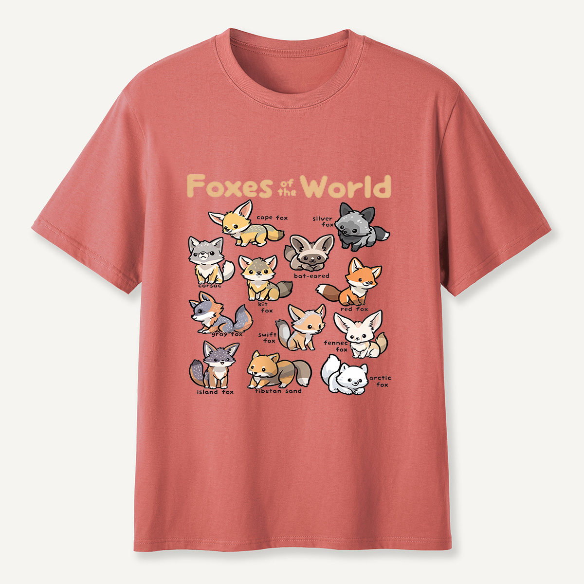 MDCTBYWY26072202 Foxes of the World T-Shirt