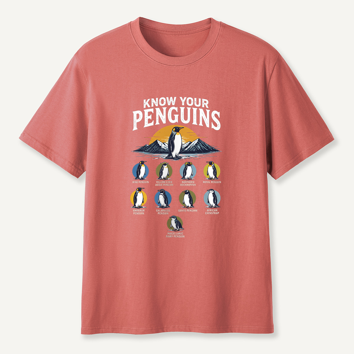 MDCTBYWY26072306 Know Your Penguins T-Shirt