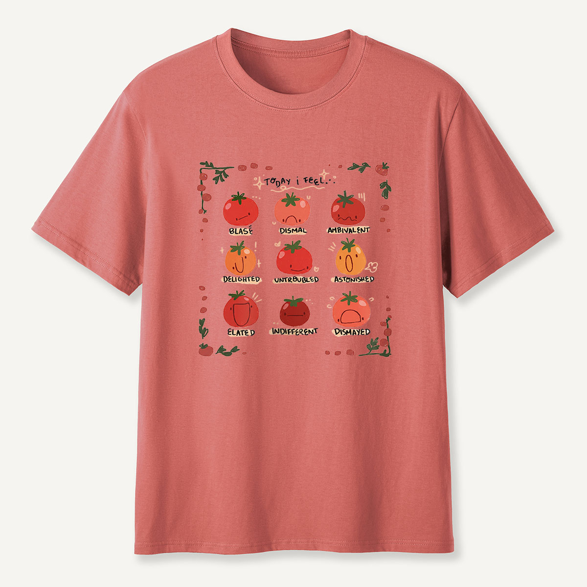 MDCTBYWY26072409 Today I Feel... A Tomato Mood Journal T-Shirt
