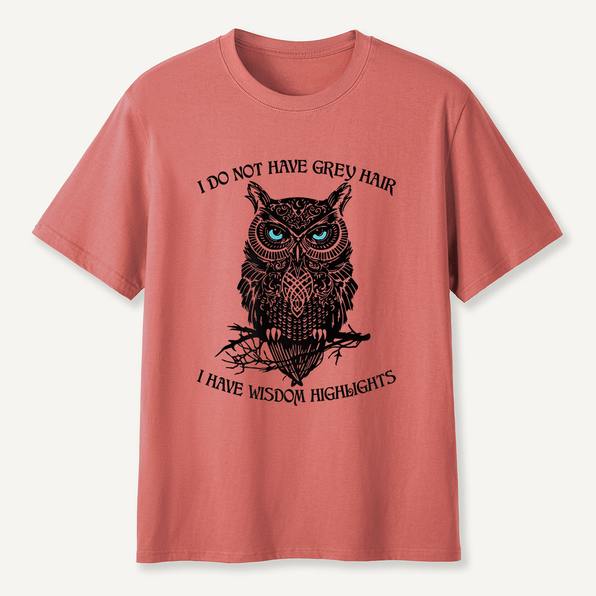 Tribal Blue-Eyed Owl T-Shirt
