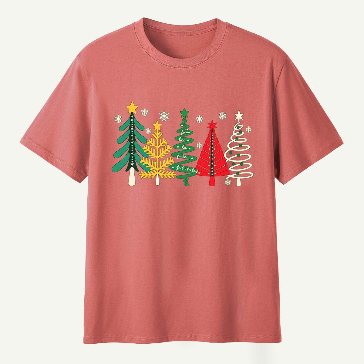 Retro Colorful Christmas Tree Collection T-Shirt