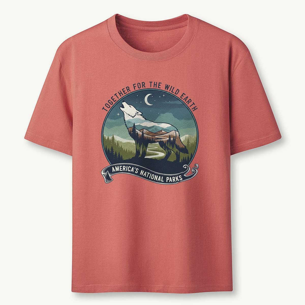 Together for the Wild Earth Americas National Parks Wolf T-Shirt