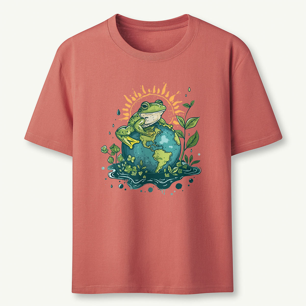 Frog Earth Day Green Themed T-Shirt