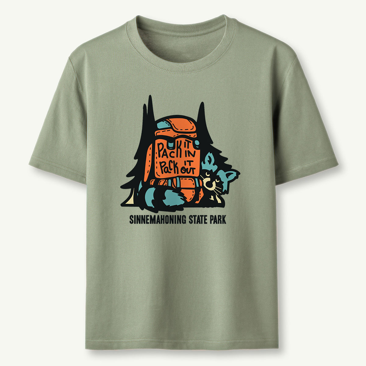 Raccoon in Pack Tee Cotton Classic T-Shirt