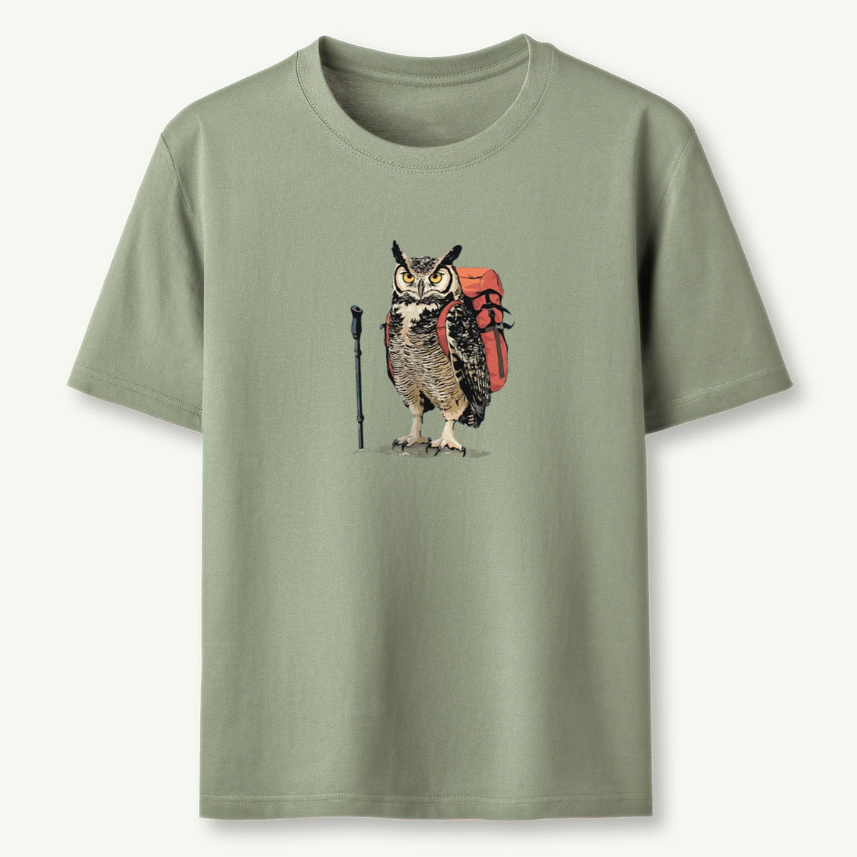 Great Horned Owl Backpacker T-Shirt
