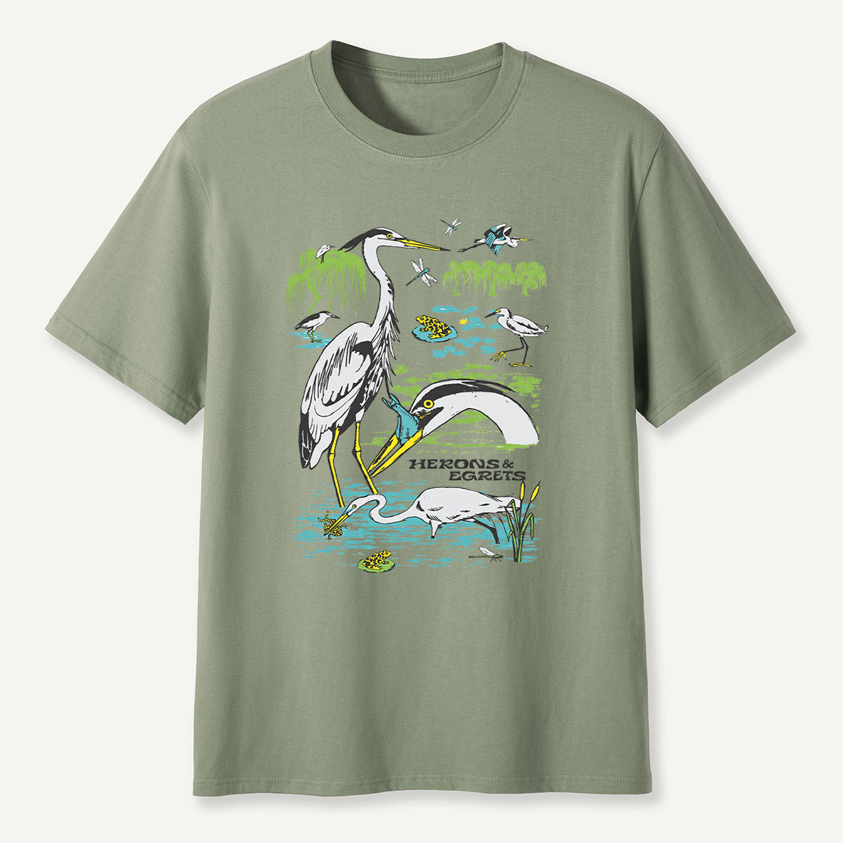 Heron Wetland Wildlife Waterbird T-Shirt