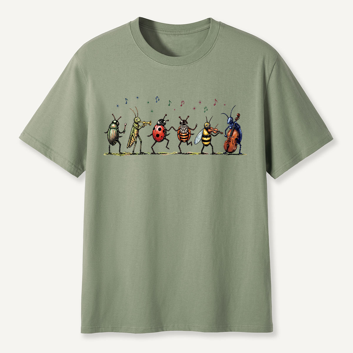 Vintage Insect Music Musical Bugs T-Shirt