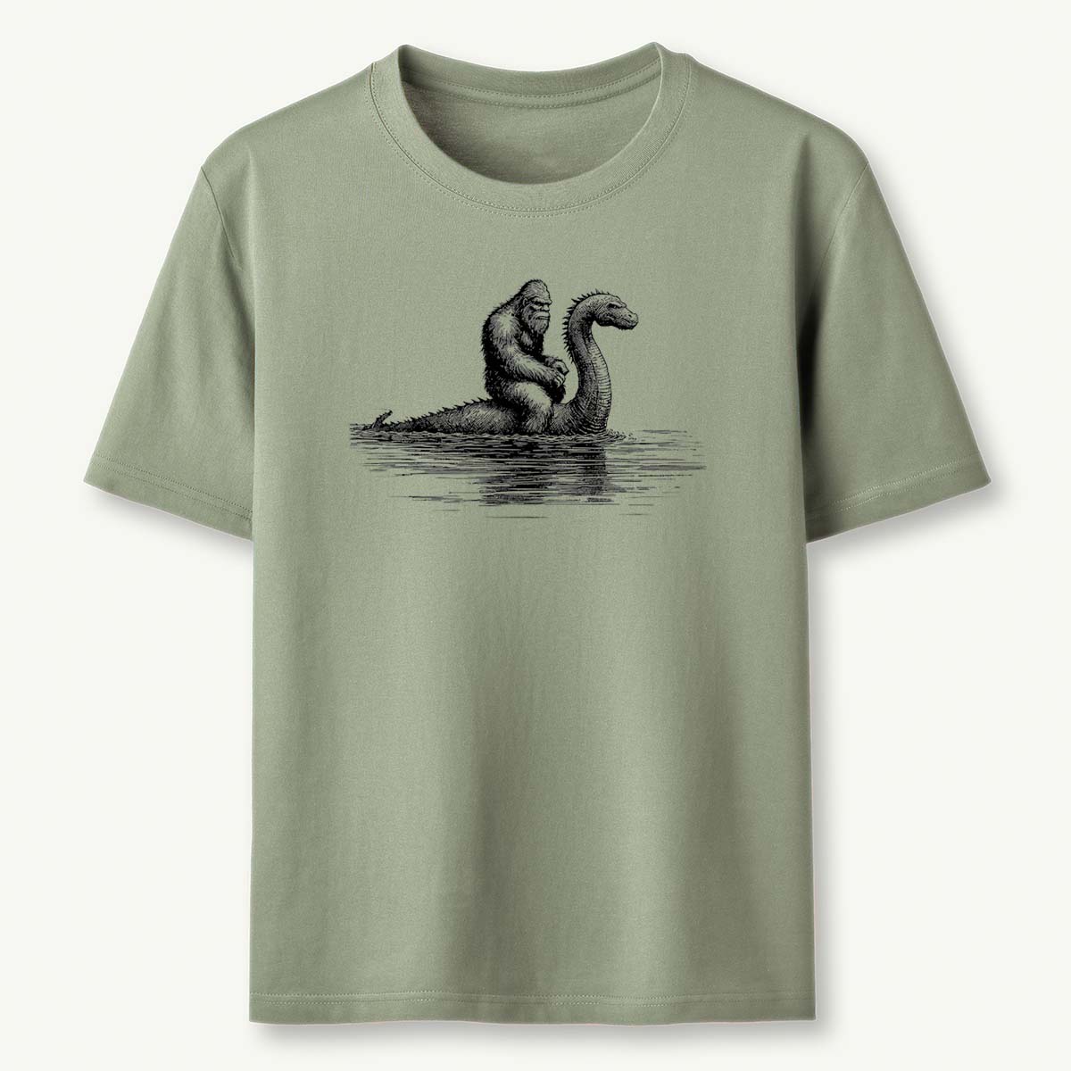 Hilarious Loch Ness Monster Sasquatch Graphic Bigfoot T-Shirt
