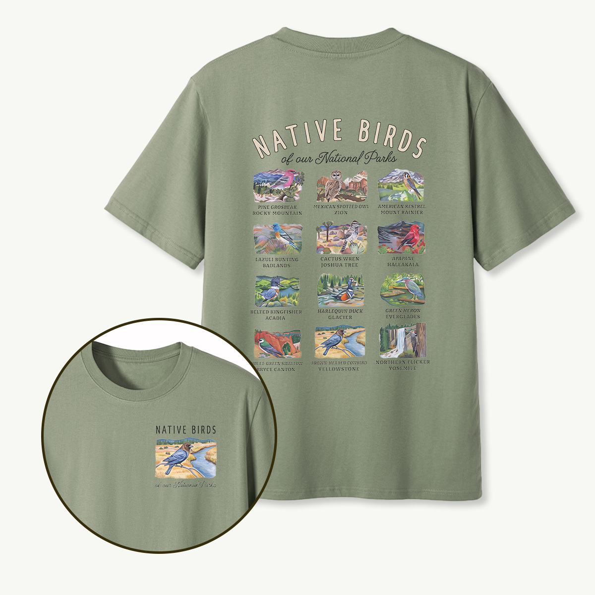 MDCTBYWY26072008 Native Birds of Our National Parks T-Shirt