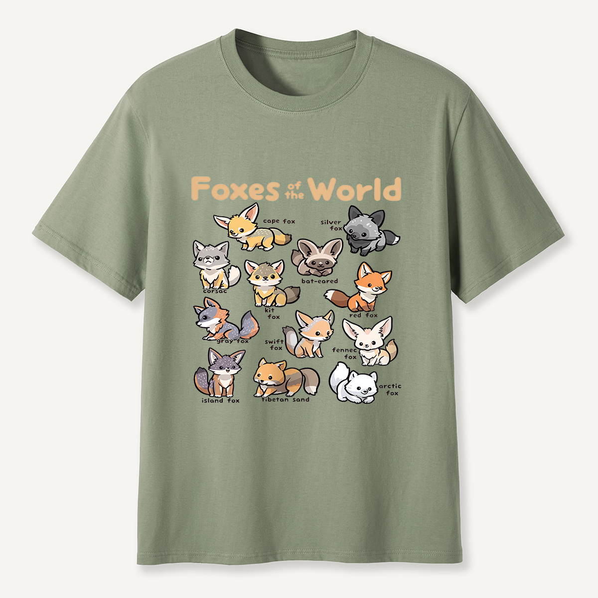 MDCTBYWY26072202 Foxes of the World T-Shirt