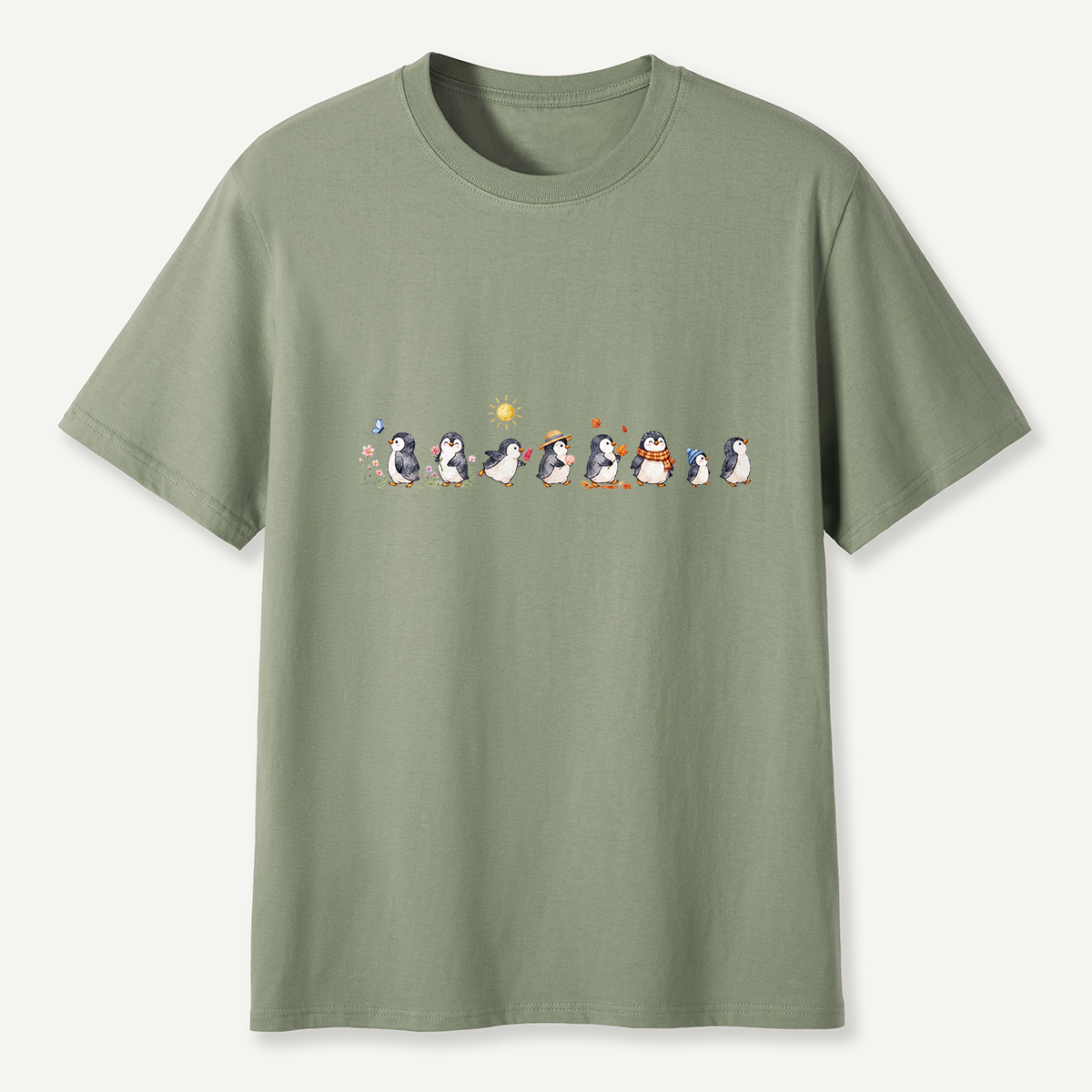 MDCTBYWY26072304 Seasonal Support Penguins T-Shirt