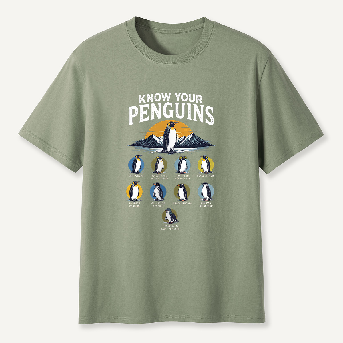 MDCTBYWY26072306 Know Your Penguins T-Shirt