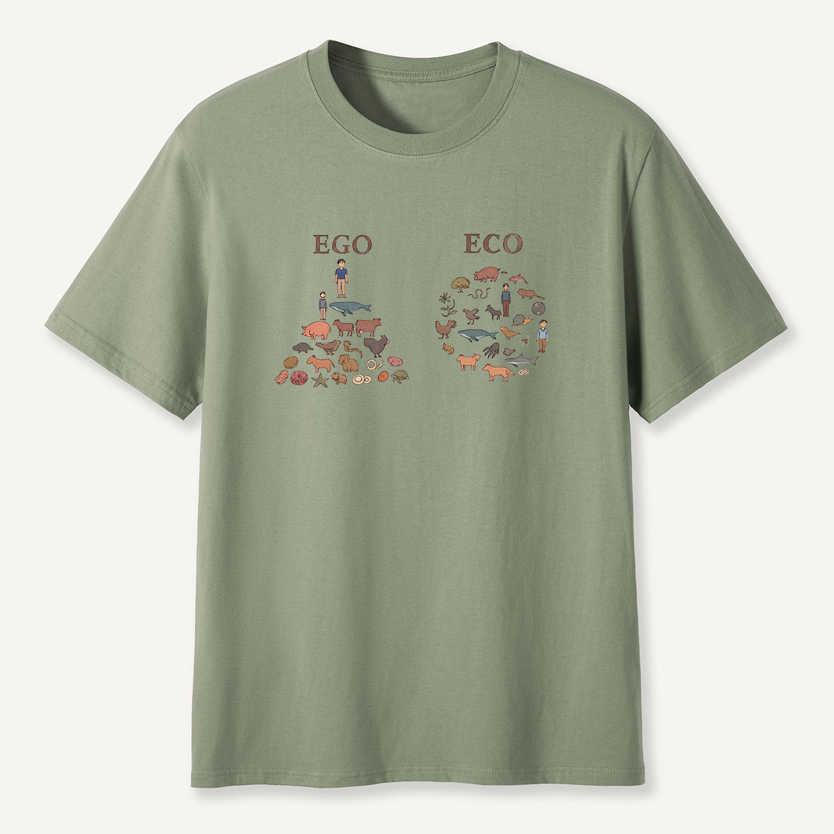 MDCTBYWY26072406 Ego vs Eco T-Shirt