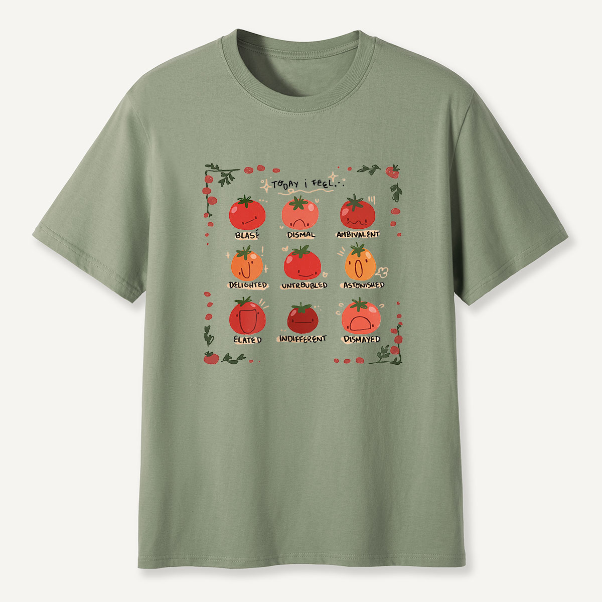 MDCTBYWY26072409 Today I Feel... A Tomato Mood Journal T-Shirt