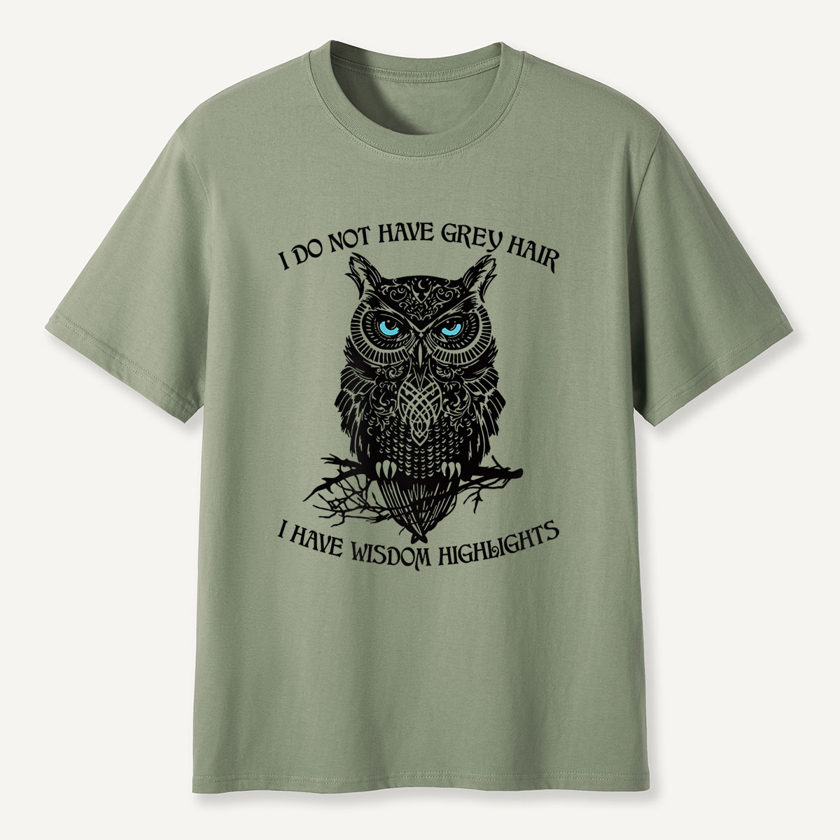 Tribal Blue-Eyed Owl T-Shirt