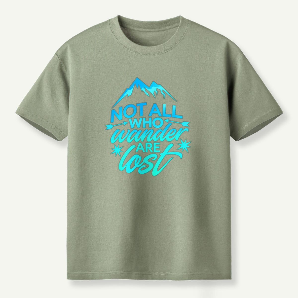 Not All Who Wander Are Lost Mountain Arrow Badge T-Shirt