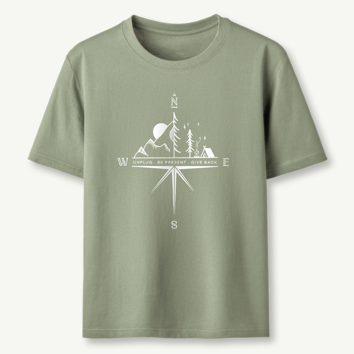 Compass Mountain Scene T‑Shirt