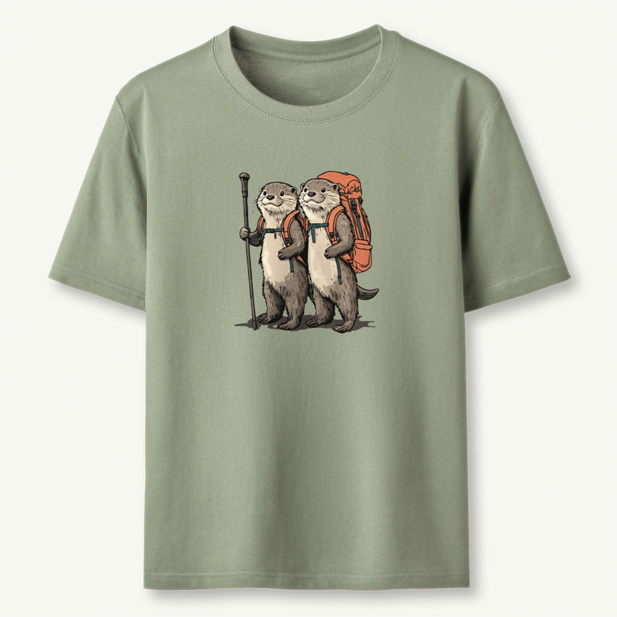 Otter Couple Backpacker T-Shirt