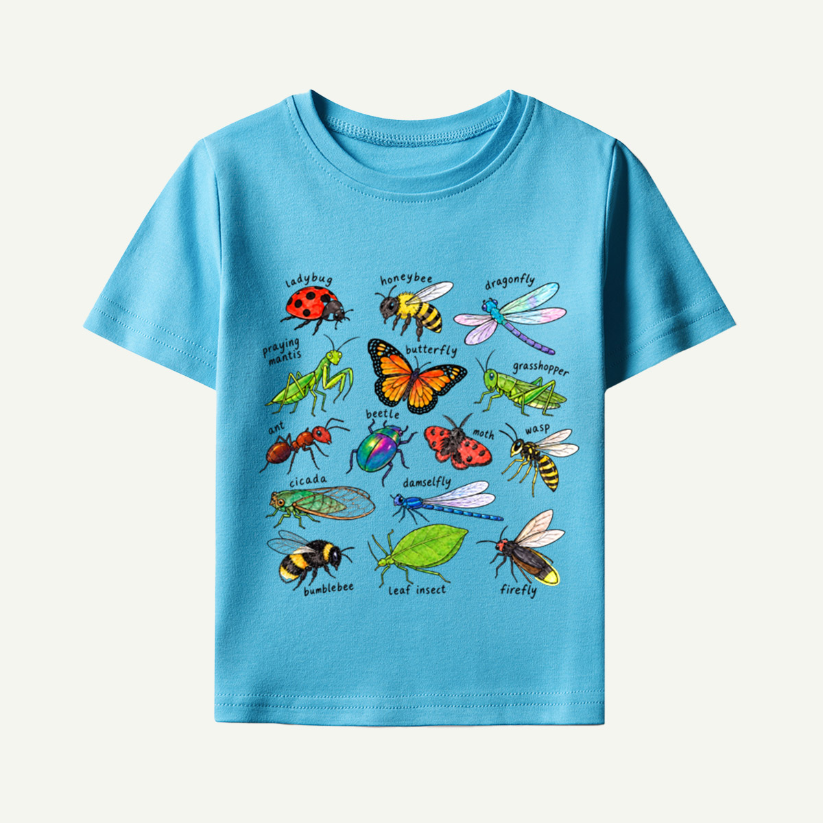 Colorful Insect Field Guide Collection Kids T-Shirt