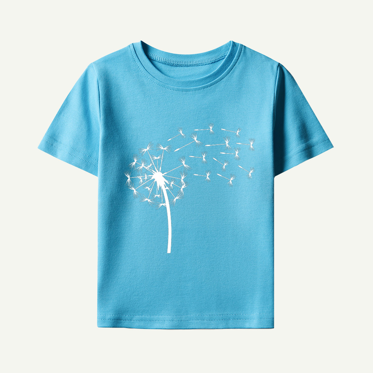 Dandelion Seeds Line Art Kids T-Shirt
