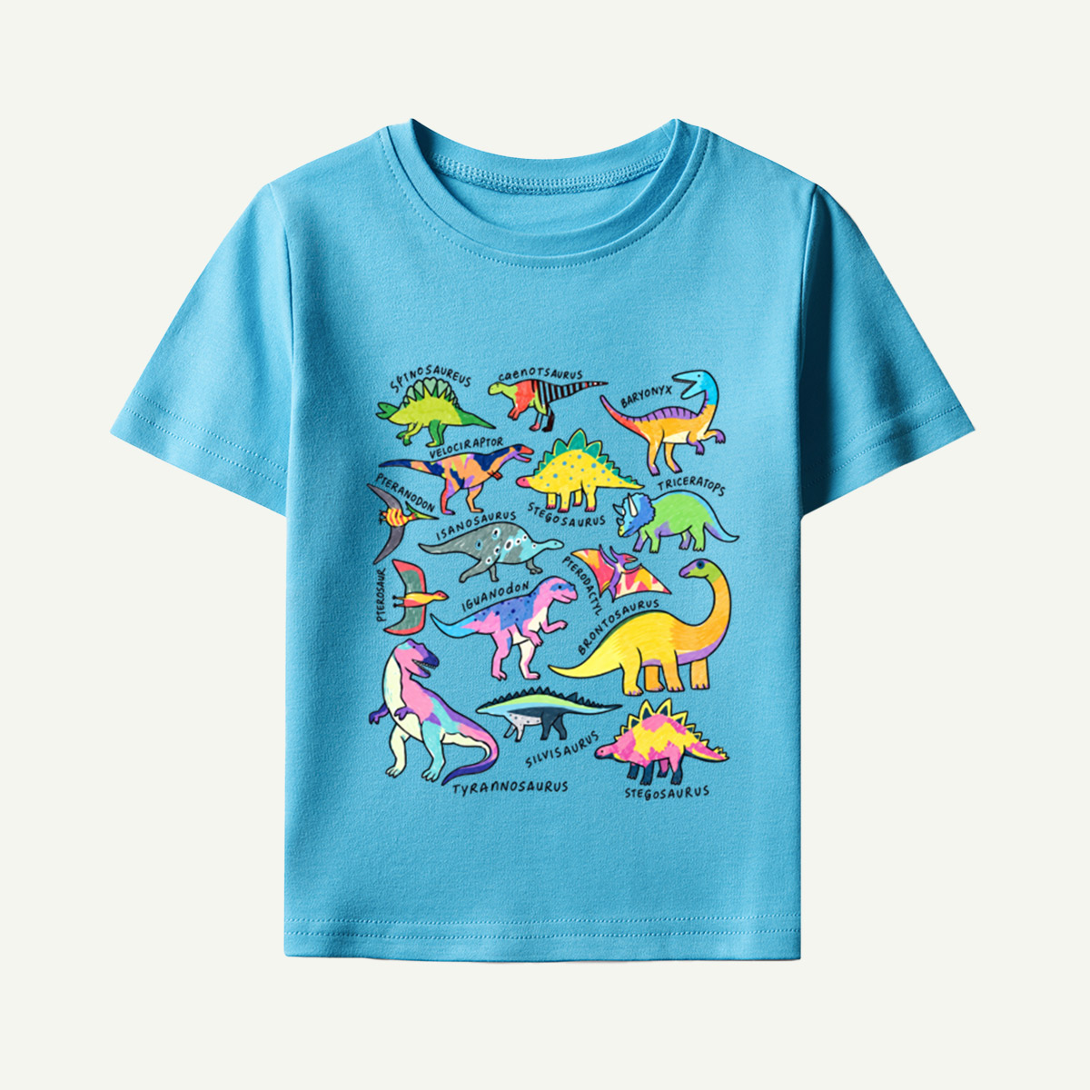 Colorful Dinosaur Illustration Collection Kids T-Shirt